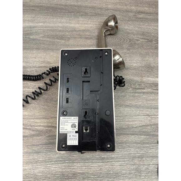 CROSLEY Vintage Style Numeric Stainless Steel Wall Phone Mount Telephone CR55 - Picture 8 of 8
